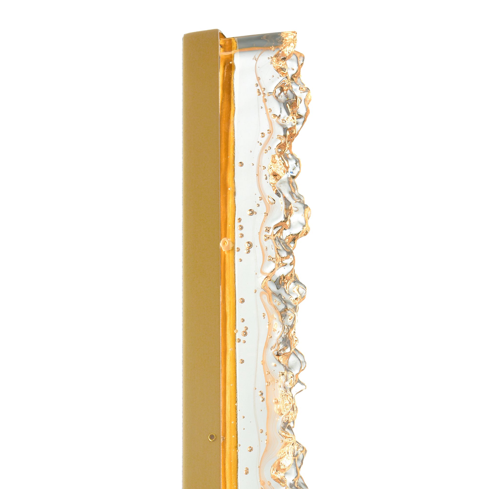 Image 4 Stagger Integrated LED 60in Brass Chandelier with Handcrafted Glass more views