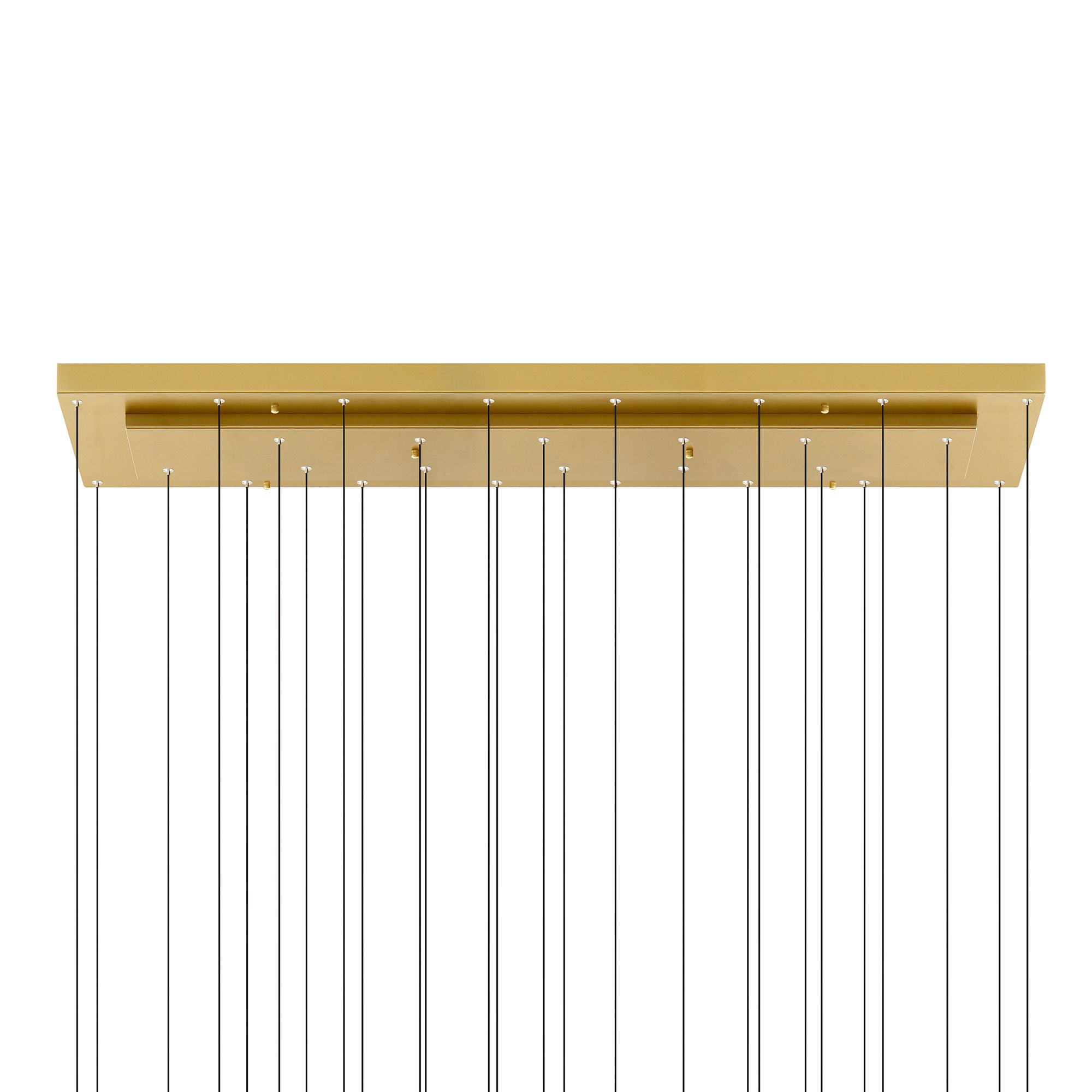 Image 5 Stagger Integrated LED 60in Brass Chandelier with Handcrafted Glass more views