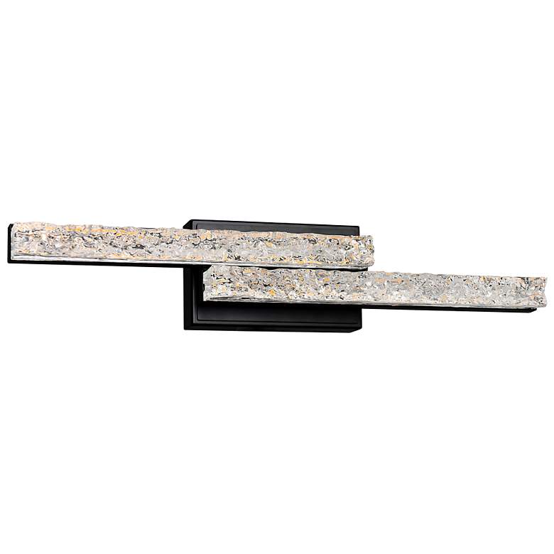 Image 1 Stagger Integrated LED Black Vanity Light