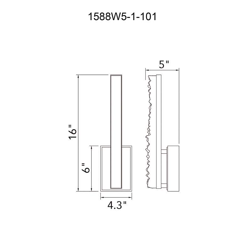 Image 6 Stagger Integrated LED Black Wall Light more views