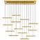 Stagger Integrated LED Brass Chandelier