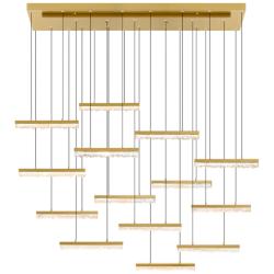 Stagger Integrated LED Brass Chandelier
