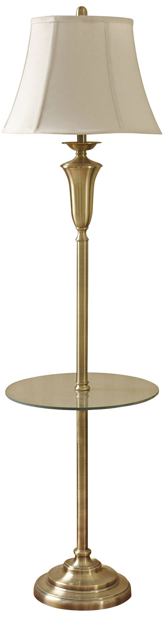 Brass floor lamp with hot sale table