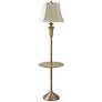 Staicey 61" Brushed Brass Tray Table Floor Lamp