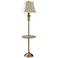 Staicey 61" Traditional Brushed Brass Finish Tray Table Floor Lamp