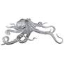 Stainless Steel Octopus 58" Wide Metal Wall Sculpture