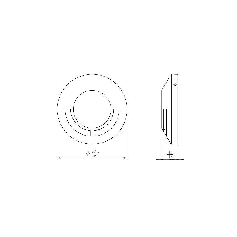 Image 4 Stak 3" Wide Steel 3000K LED Single Directional Step Light more views