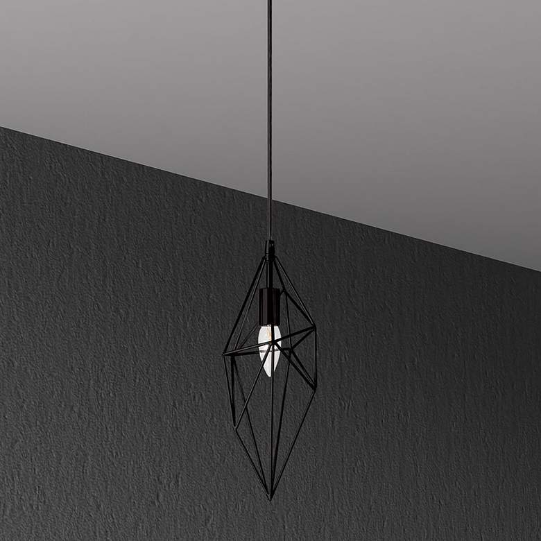 Image 1 Stalactite 5" Wide Black Pendant
