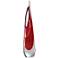 Stalagmite Fire Red 17 1/2" High Clear Glass Teardrop Vase