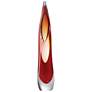 Stalagmite Fire Red 24 1/2" High Clear Glass Teardrop Vase