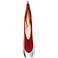 Stalagmite Fire Red 24 1/2" High Clear Glass Teardrop Vase