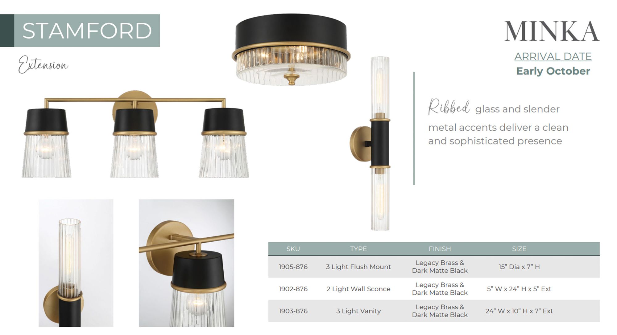 Stamford 9" Wide Brass and Matte Black Mini Pendant