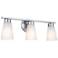 Stamos 22-in 3-Light Brushed Nickel Transitional Vanity Light
