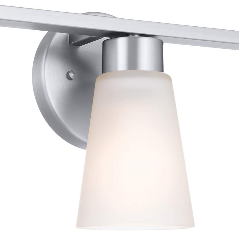 Image 2 Stamos 22-in 3-Light Brushed Nickel Transitional Vanity Light more views