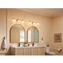 Stamos 22-in 3-Light Brushed Nickel Transitional Vanity Light