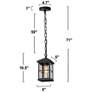 5_Stan 10.6" High Black Glass Outdoor Hanging Light more views