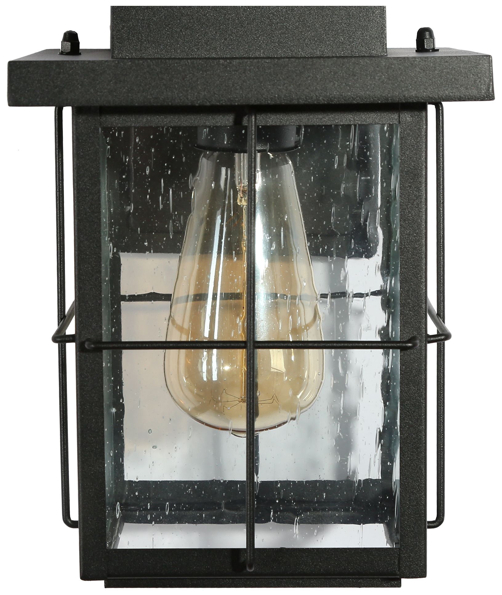 Image 2 Stan 10.6" High Black Glass Outdoor Wall Light more views