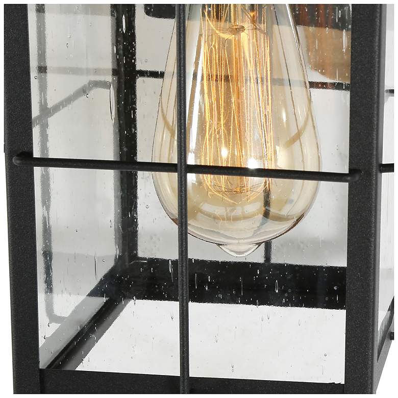 Image 2 Stan 11" High Black Glass Outdoor Wall Light more views