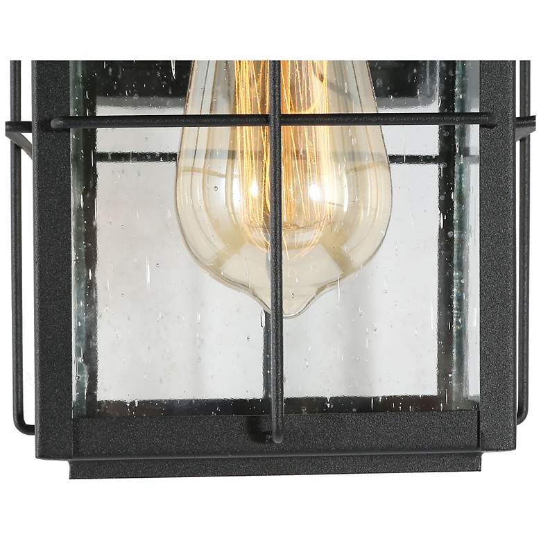 Image 3 Stan 11" High Black Glass Outdoor Wall Light more views