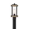 Stan 14 1/2" High Black and Gray Wood Outdoor Post Light