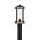 Stan 14 1/2" High Black and Gray Wood Outdoor Post Light