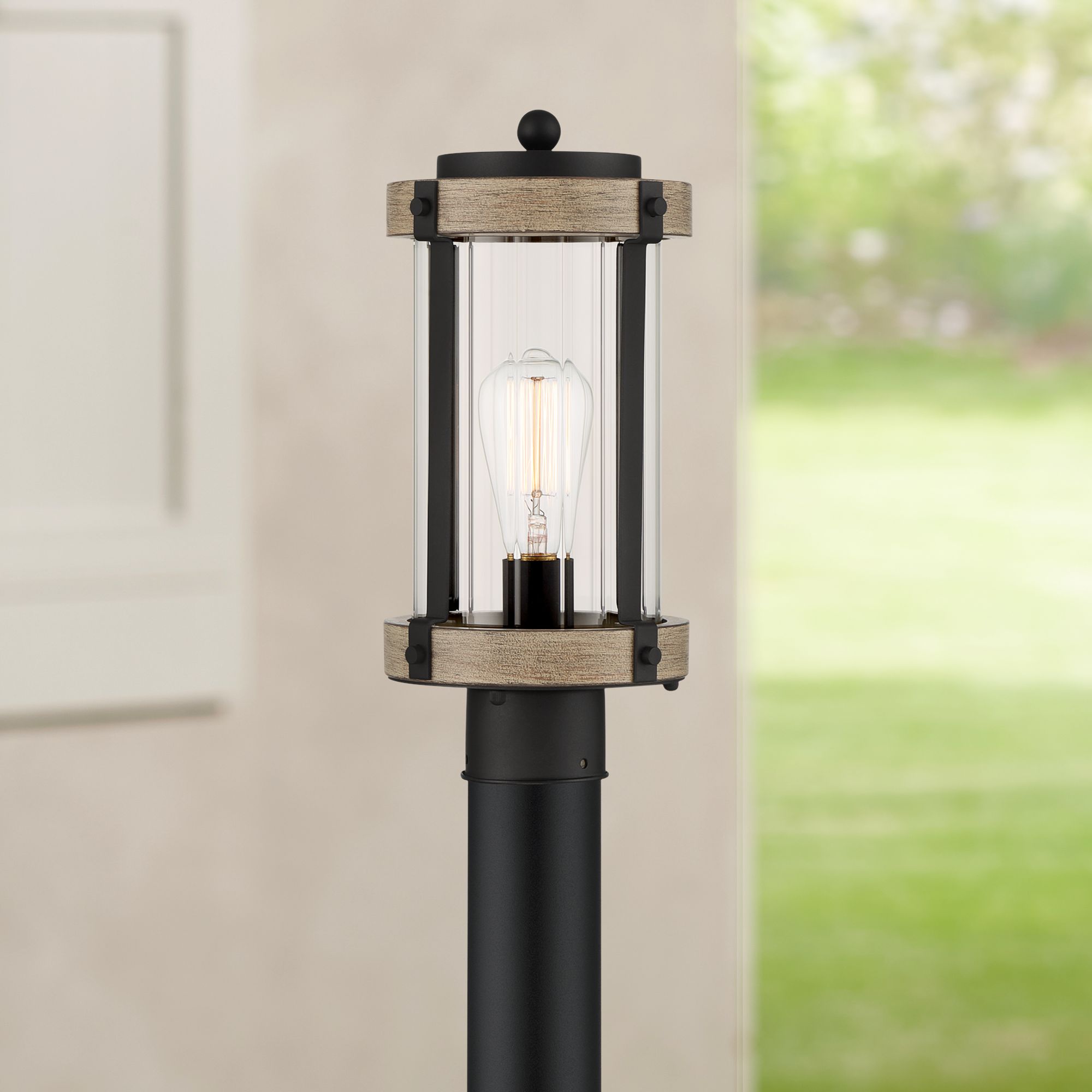 wood exterior lights