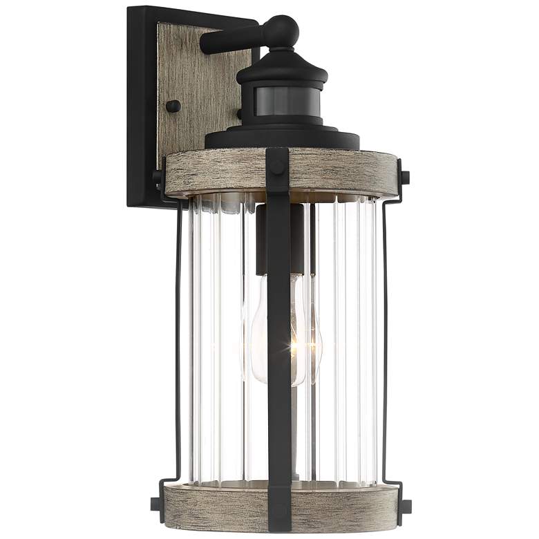 Image 6 Stan 15 1/2"H Gray Dual-Bright Motion Sensor Outdoor Light Set of 2 more views