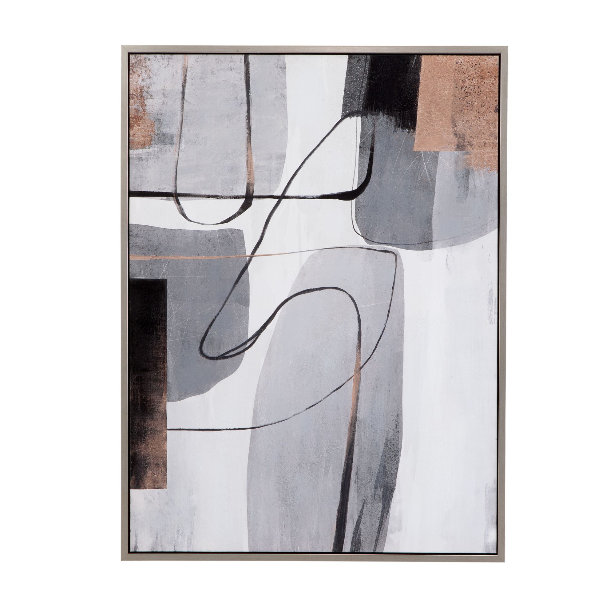 Image 5 Standards 35" x 47" Silver Framed Canvas Set of 2 more views