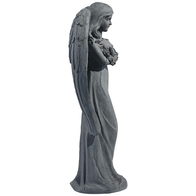 Image 5 Standing Angel 25" High Faux Greystone Indoor-Outdoor Statue more views