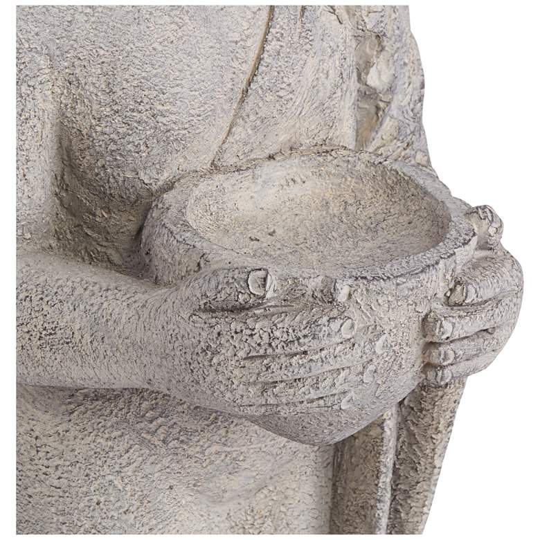 Image 3 Standing Buddha 32" High Gray Indoor-Outdoor Statue more views