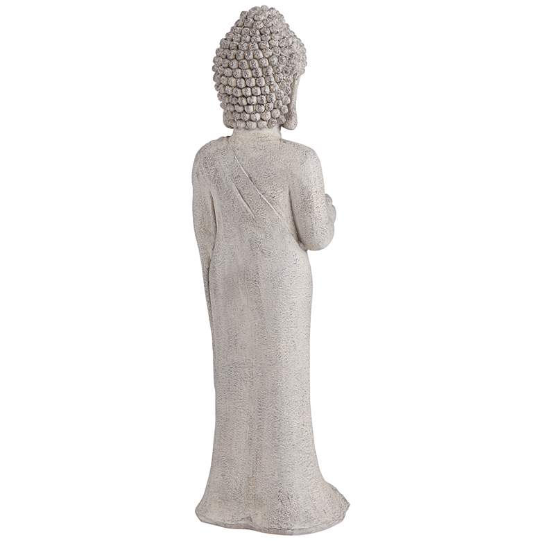 Image 7 Standing Buddha 32" High Gray Indoor-Outdoor Statue more views