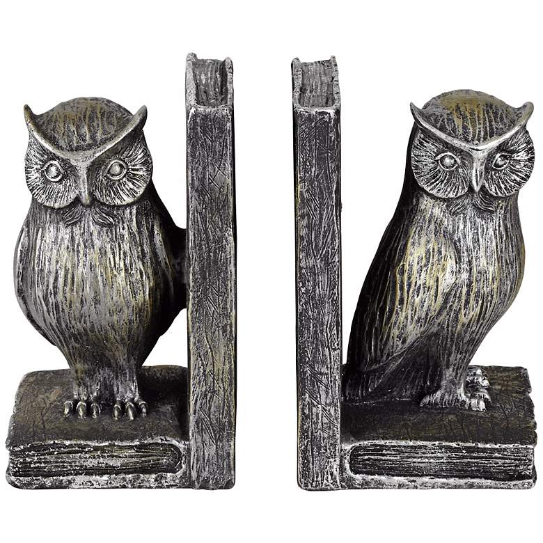 Image 3 Standing Owl Bookends Set more views