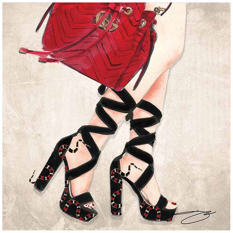 Image 2 Standing Tall 25 1/2" Square Floating Glass Graphic Wall Art