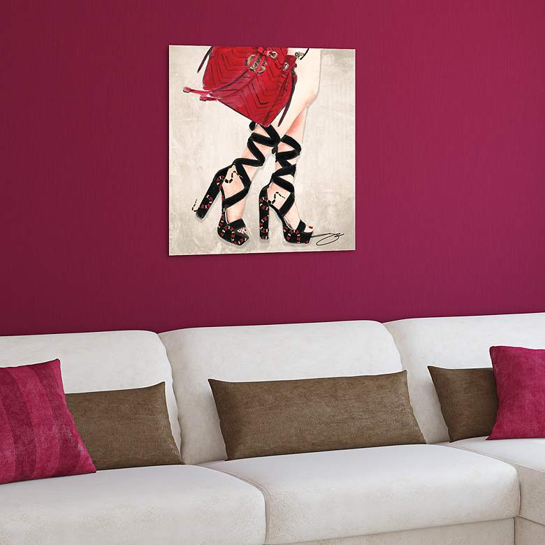 Image 5 Standing Tall 25 1/2" Square Floating Glass Graphic Wall Art more views
