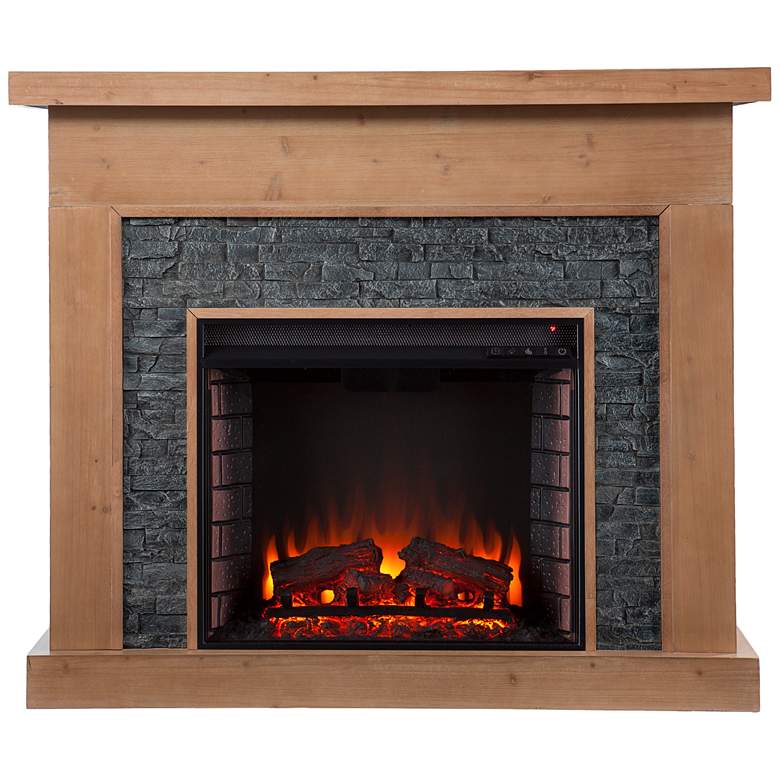Image 2 Standlon 45" Wide Natural Gray Wood Electric Fireplace