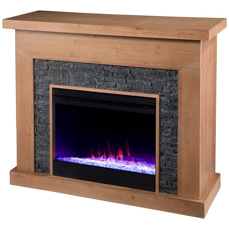 Image 4 Standlon 45 inchW Natural Gray Electric Color Changing Fireplace more views