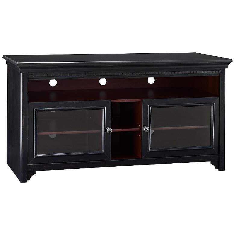 Image 1 Stanford 60 inch Wide Antique Black Flat Panel TV Stand