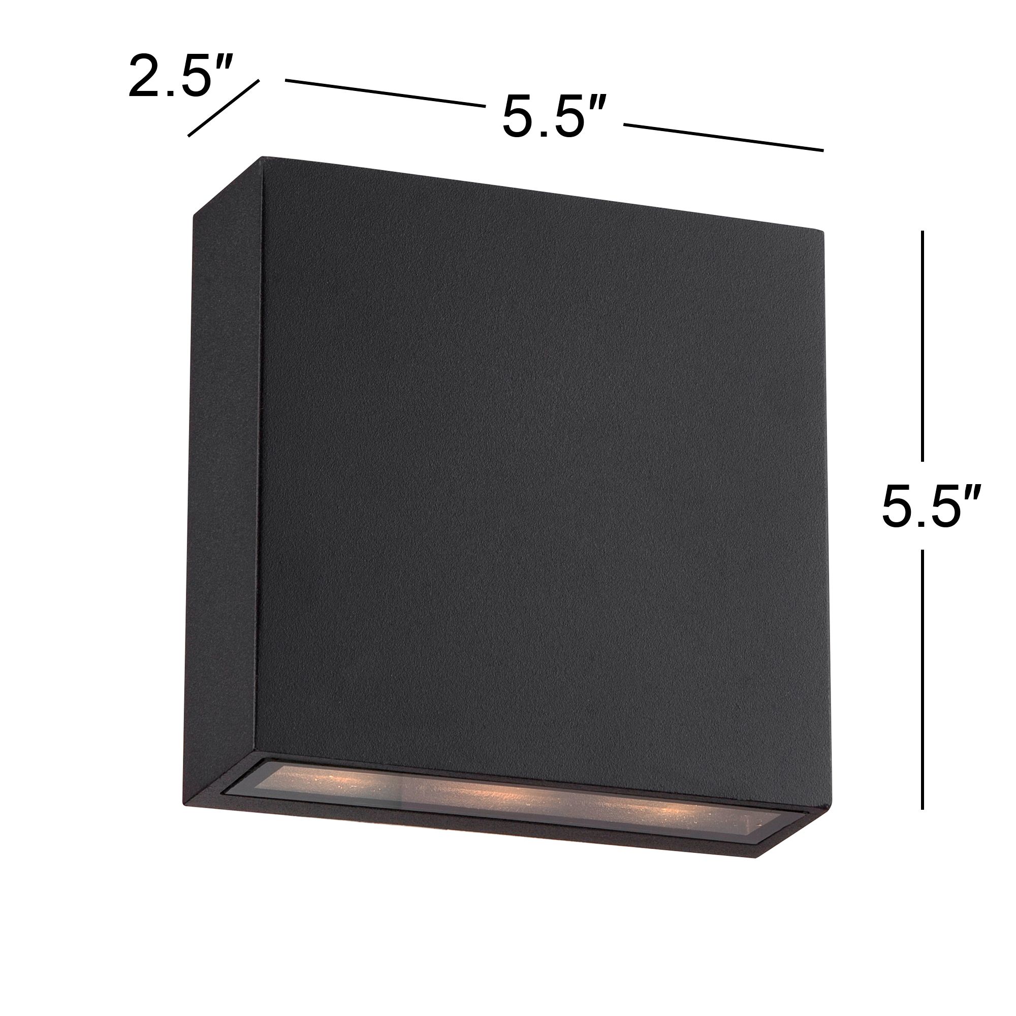 Stanford Black Finish LED Up and Down Modern Outdoor Wall Light