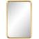 Stanhope Gold 23 3/4" x 36" Round Edge Rectangular Wall Mirror