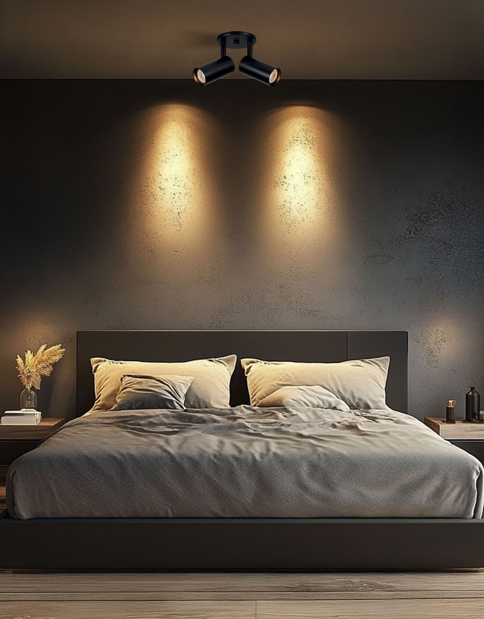 Image 2 Stanly 10 1/2" Wide Matte Black 2-Light Spotlight more views