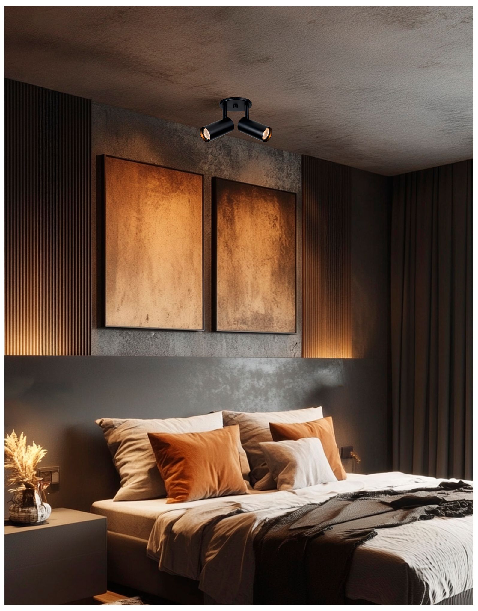 Image 5 Stanly 10 1/2" Wide Matte Black 2-Light Spotlight more views