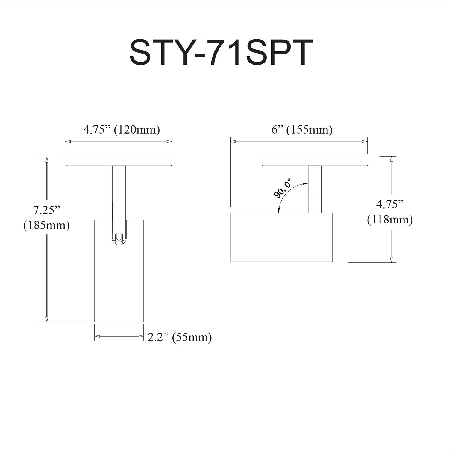 Image 2 Stanly 4.75" Wide 1 Light Matte White Spotlight more views