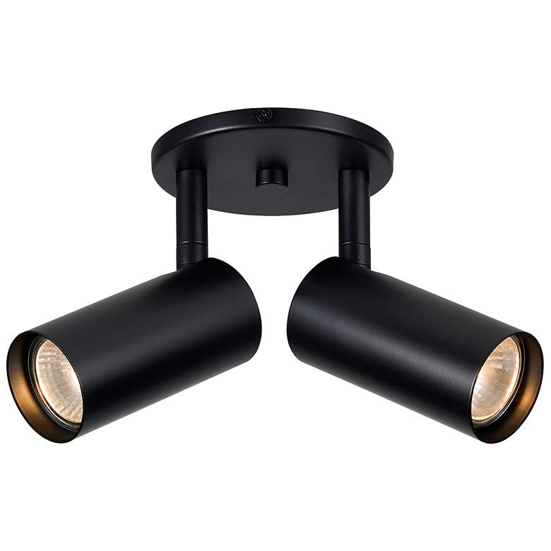 Image 1 Stanly 7.25" High 2-Light Matte Black Finish Spotlight