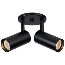 Stanly 7.25" High 2-Light Matte Black Finish Spotlight