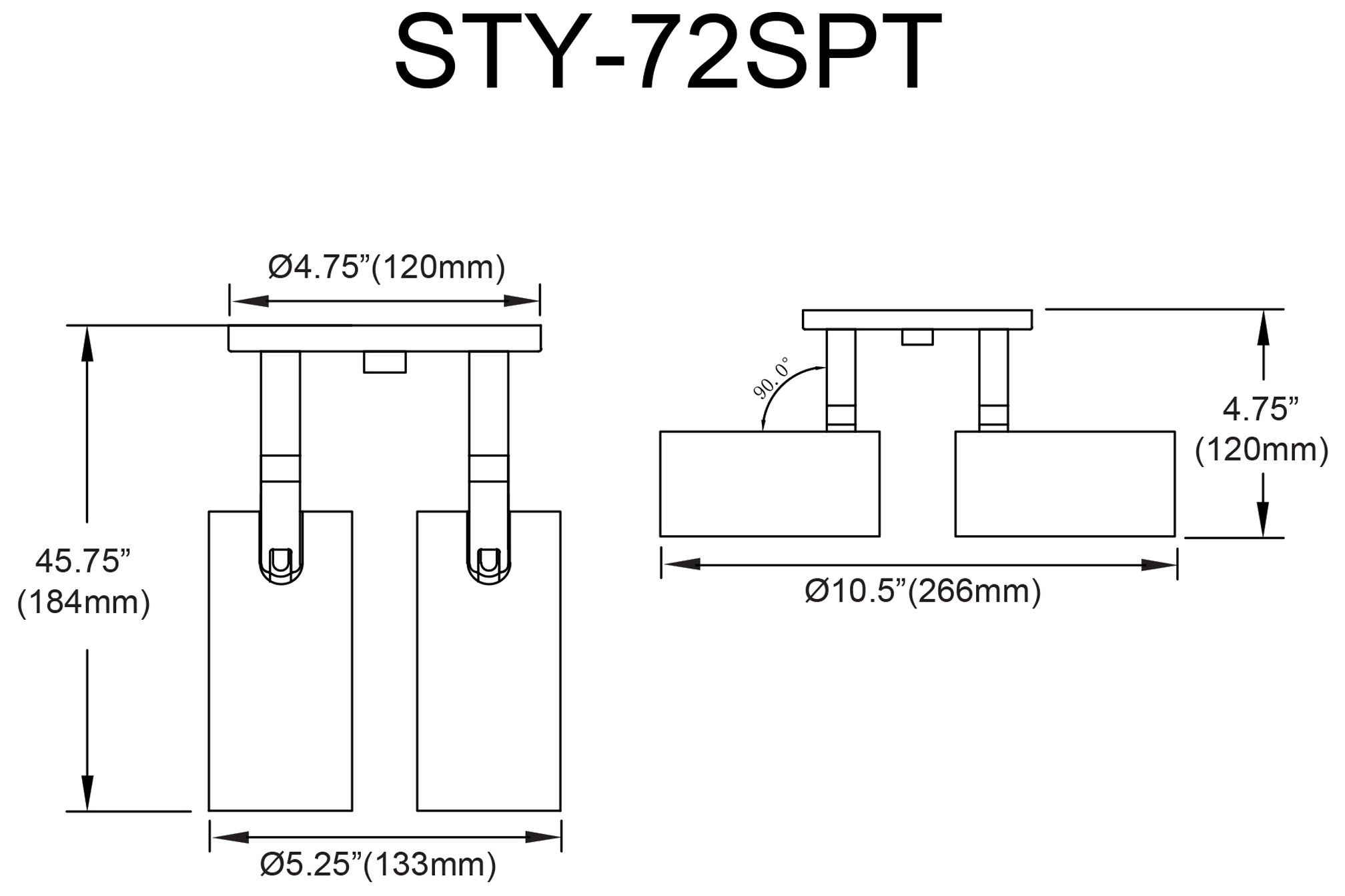 Image 3 Stanly 7.25" High 2-Light Matte White Finish Spotlight more views