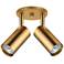 Stanly 7 1/2"H Electroplated Aged Brass 2-Light Spotlight