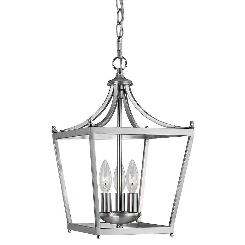 Image 1 Stanton 10 1/4" Wide Brushed Nickel 3-Light Mini Pendant