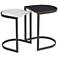 Stanton Black and White Nesting End Tables 2-Piece Set