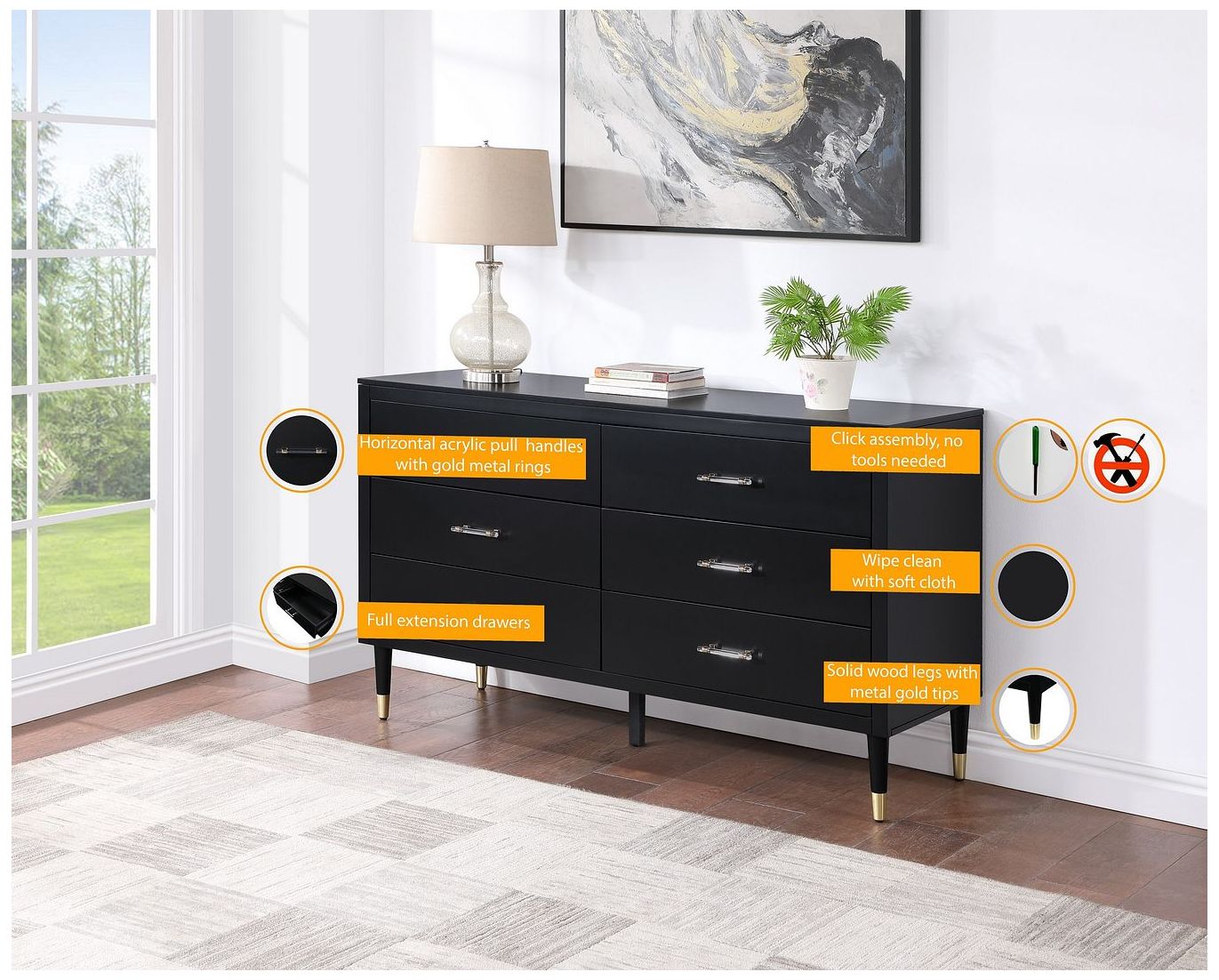 Image 4 Stanton Dresser in Black more views