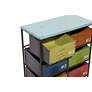 Stanwood 23" Wide Multi-Colored Iron 6-Drawer Storage Unit